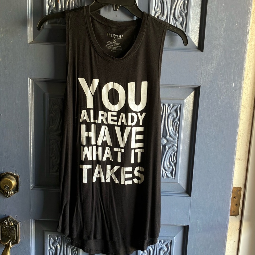 Black Relaxed Graphic Muscle Tee